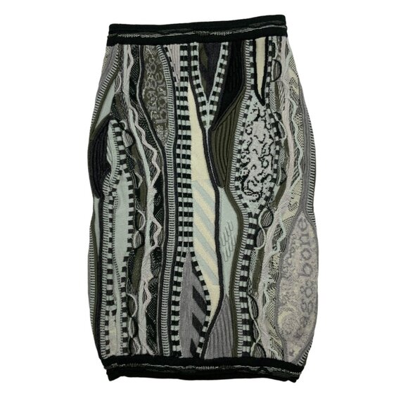 COOGI X Rag & Bone Merino Wool Skirt XXS 2XS Flynt Green 3D Knit Straight Fit - Picture 11 of 12